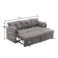 81,1 Canapé d'angle 3 places avec méridienne réversible, sièges de rangement et design polyvalent