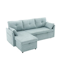 81,1 Canapé d'angle 3 places avec méridienne réversible, sièges de rangement et design polyvalent