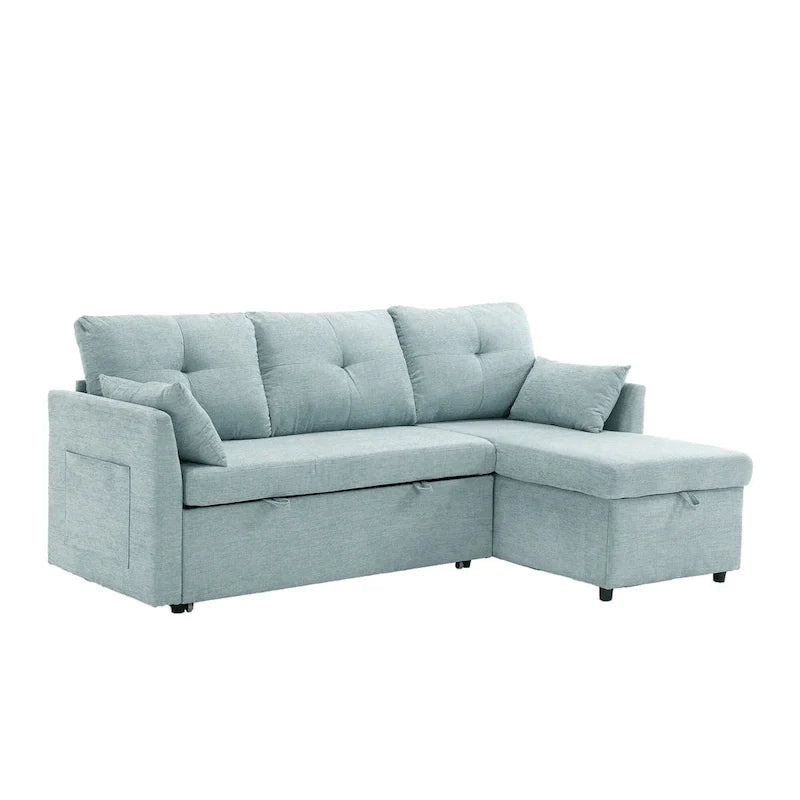 81,1 Canapé d'angle 3 places avec méridienne réversible, sièges de rangement et design polyvalent