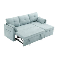 81,1 Canapé d'angle 3 places avec méridienne réversible, sièges de rangement et design polyvalent