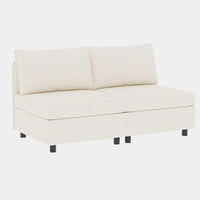 Canapé modulable convertible beige 129 8 places avec rangement