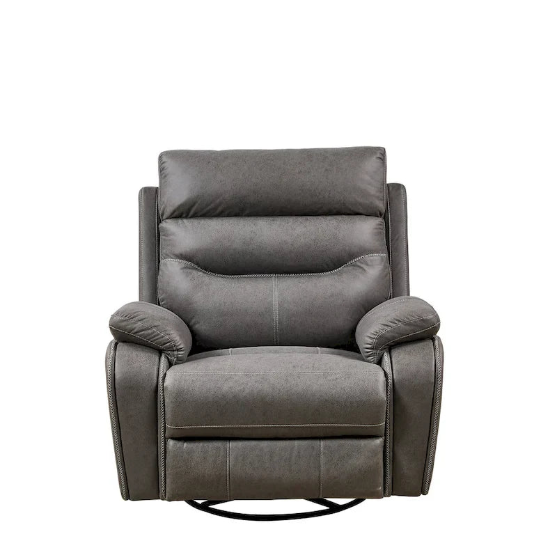 Fauteuil Inclinable Gris à Double Moteur avec Pivot 240°, Fonction Bascule, Connectivité USB et Appui-Tête Réglable