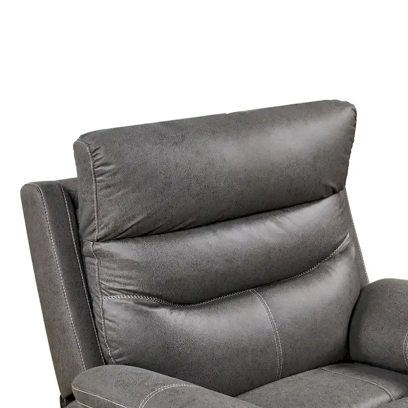Fauteuil Inclinable Gris à Double Moteur avec Pivot 240°, Fonction Bascule, Connectivité USB et Appui-Tête Réglable