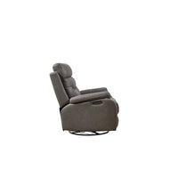 Fauteuil Inclinable Gris à Double Moteur avec Pivot 240°, Fonction Bascule, Connectivité USB et Appui-Tête Réglable