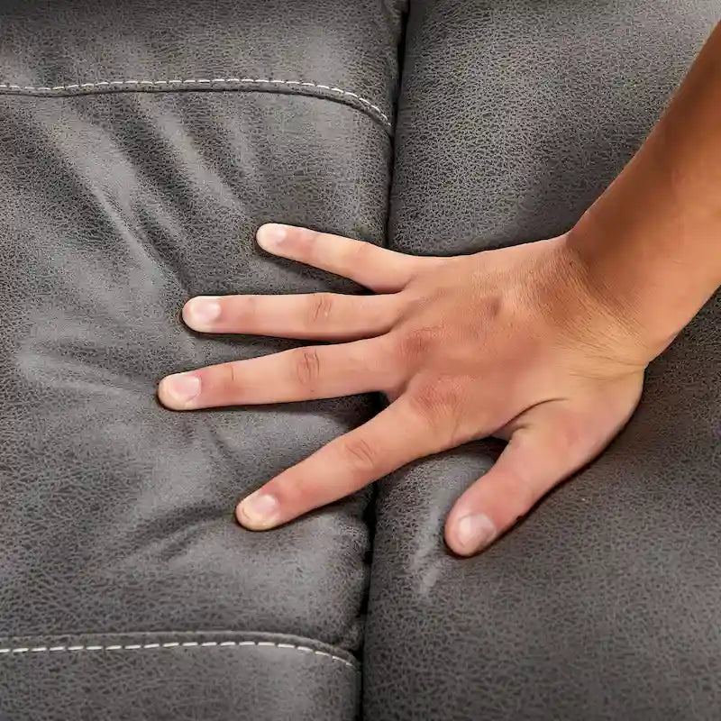 Fauteuil Inclinable Gris à Double Moteur avec Pivot 240°, Fonction Bascule, Connectivité USB et Appui-Tête Réglable