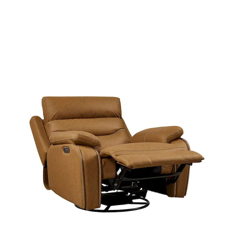 Fauteuil Inclinable Gris à Double Moteur avec Pivot 240°, Fonction Bascule, Connectivité USB et Appui-Tête Réglable