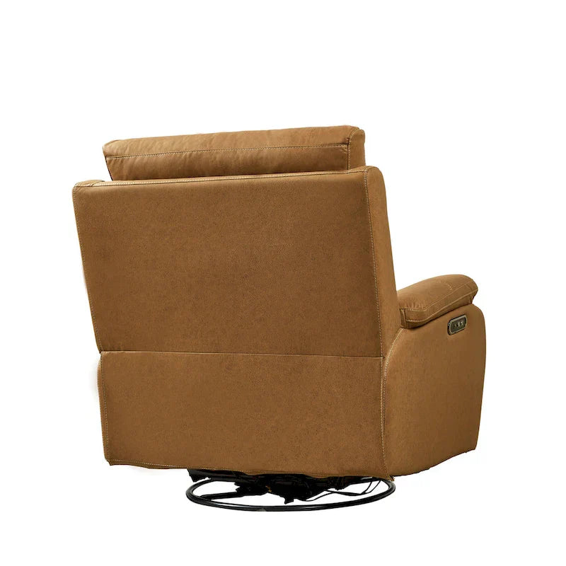Fauteuil Inclinable Gris à Double Moteur avec Pivot 240°, Fonction Bascule, Connectivité USB et Appui-Tête Réglable