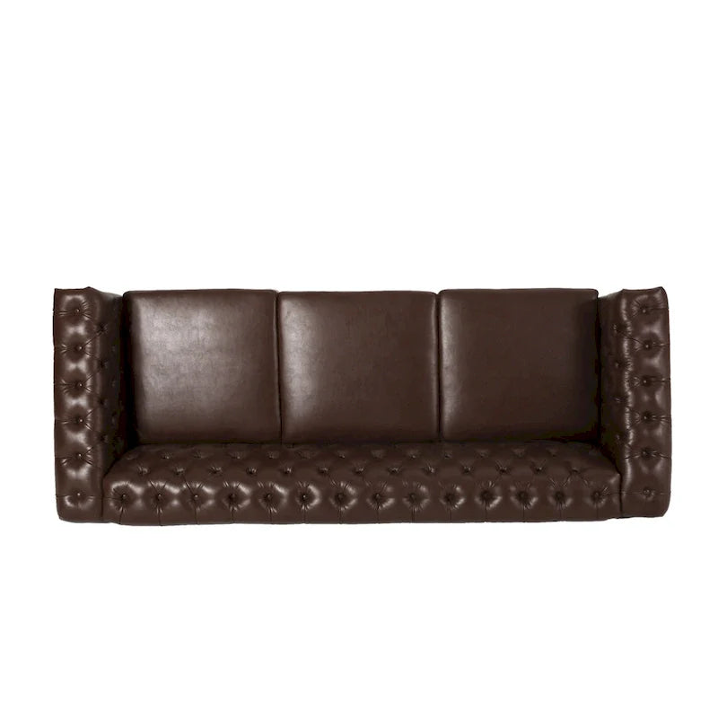 Canapé 3 places Chesterfield avec capitonnage et clous décoratifs