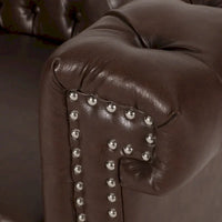 Canapé 3 places Chesterfield avec capitonnage et clous décoratifs