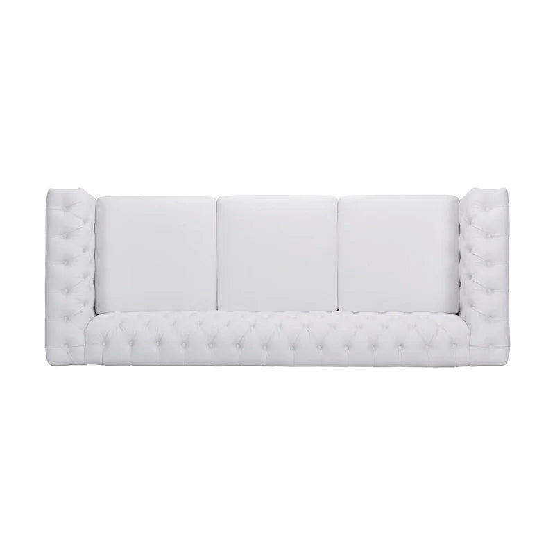 Canapé 3 places Chesterfield avec capitonnage et clous décoratifs