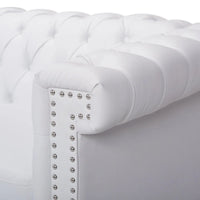 Canapé 3 places Chesterfield avec capitonnage et clous décoratifs