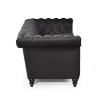 Canapé 3 places Chesterfield avec capitonnage et clous décoratifs