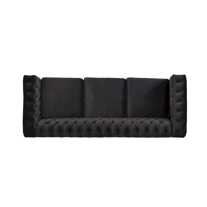 Canapé 3 places Chesterfield avec capitonnage et clous décoratifs