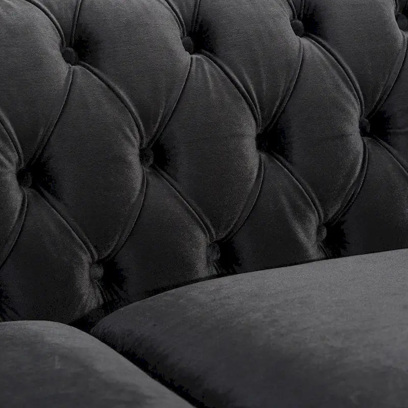 Canapé 3 places Chesterfield avec capitonnage et clous décoratifs
