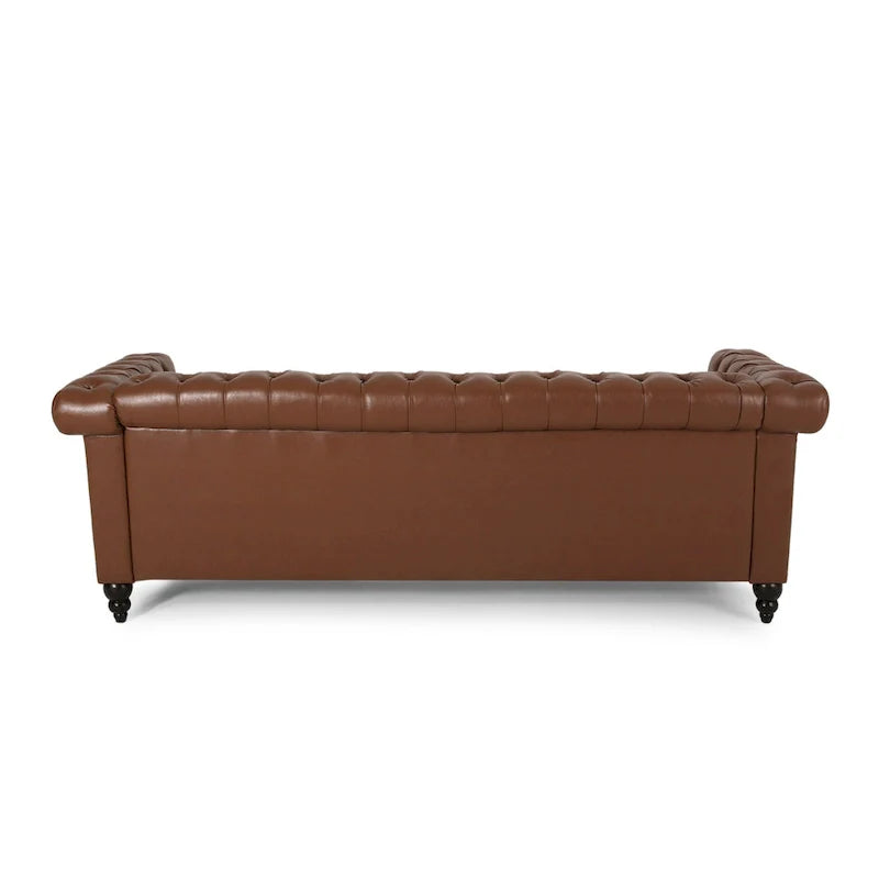 Canapé 3 places Chesterfield avec capitonnage et clous décoratifs
