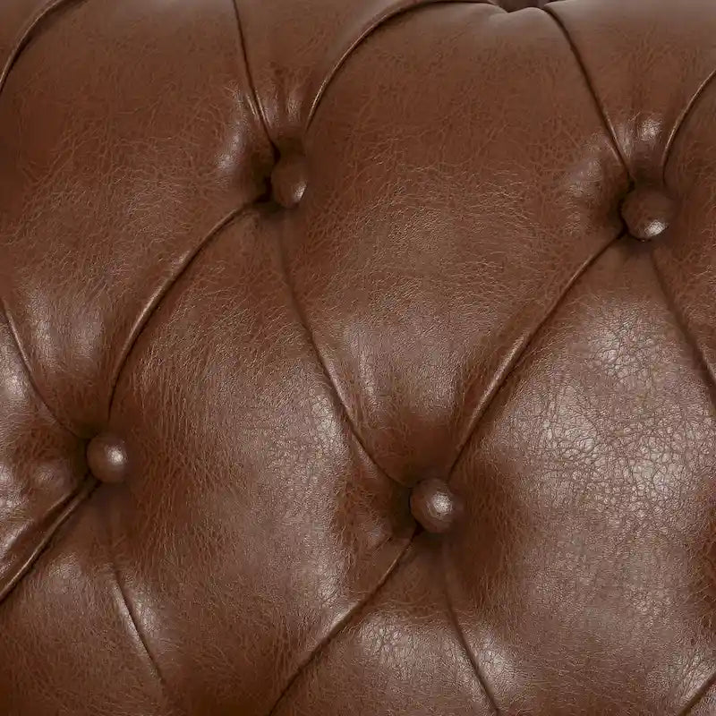 Canapé 3 places Chesterfield avec capitonnage et clous décoratifs