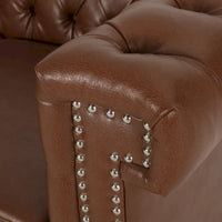 Canapé 3 places Chesterfield avec capitonnage et clous décoratifs