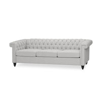 Canapé 3 places Chesterfield avec capitonnage et clous décoratifs