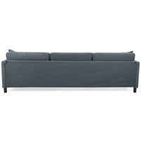 Canapé Sectionnel 4 Places Gris 107.87 pouces avec Coussins Amovibles, Pouf Mobile et Accoudoir de Rangement