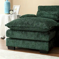 Canapé Sectionnel 4 Places Moderne en Chenille Forme U 110.63 pouces avec Doubles Coussins, 2 Méridiennes et Mousse Haute Densité