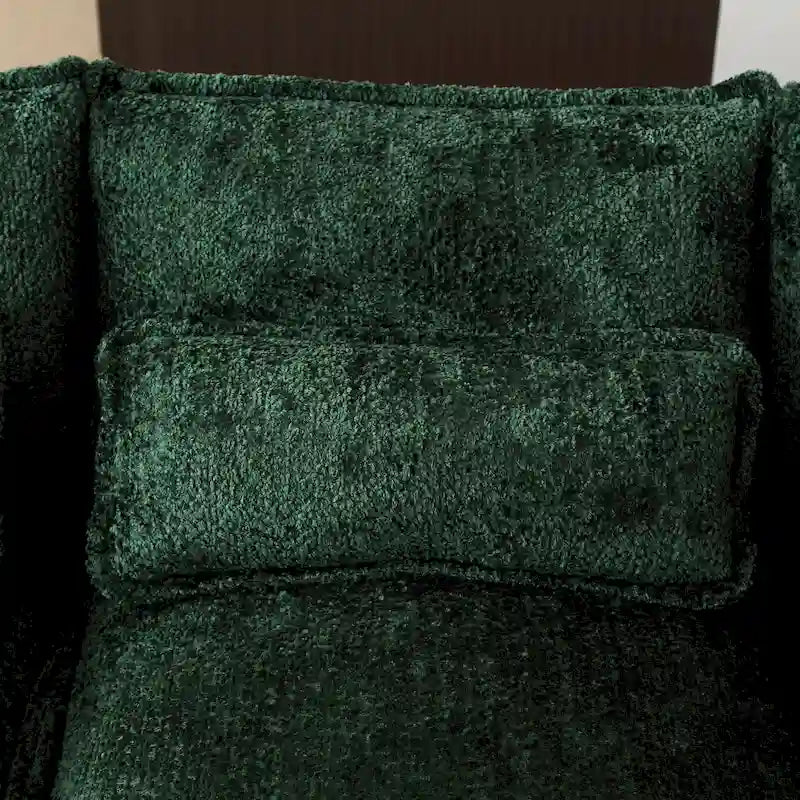 Canapé Sectionnel 4 Places Moderne en Chenille Forme U 110.63 pouces avec Doubles Coussins, 2 Méridiennes et Mousse Haute Densité