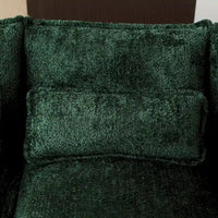 Canapé Sectionnel 4 Places Moderne en Chenille Forme U 110.63 pouces avec Doubles Coussins, 2 Méridiennes et Mousse Haute Densité