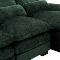 Canapé Sectionnel 4 Places Moderne en Chenille Forme U 110.63 pouces avec Doubles Coussins, 2 Méridiennes et Mousse Haute Densité