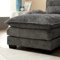 Canapé Sectionnel 4 Places Moderne en Chenille Forme U 110.63 pouces avec Doubles Coussins, 2 Méridiennes et Mousse Haute Densité