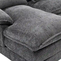 Canapé Sectionnel 4 Places Moderne en Chenille Forme U 110.63 pouces avec Doubles Coussins, 2 Méridiennes et Mousse Haute Densité