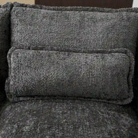Canapé Sectionnel 4 Places Moderne en Chenille Forme U 110.63 pouces avec Doubles Coussins, 2 Méridiennes et Mousse Haute Densité