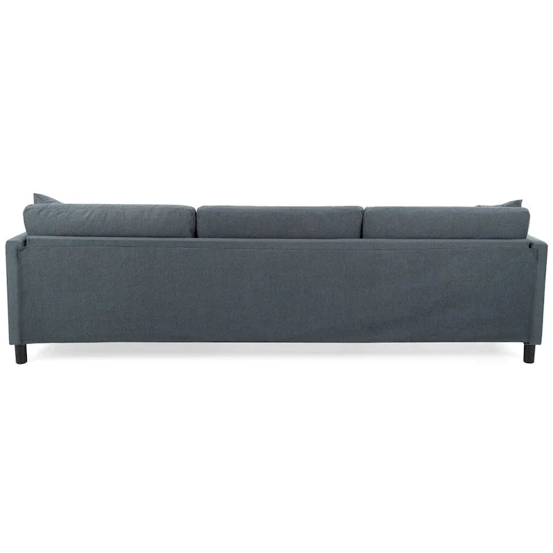 107.87 Canapé sectionnel 4 places avec coussin amovible et pouf mobile
