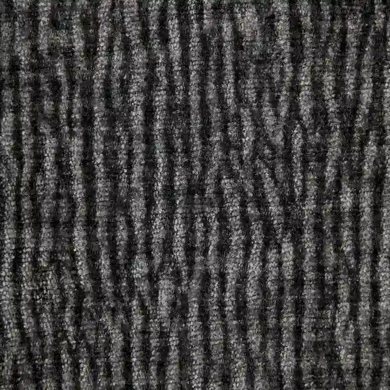 Ensemble de canapé sectionnel d'angle modulaire en chenille noir de 110 po à 7 places avec 2 coussins et pouf, pour salon ou appartement