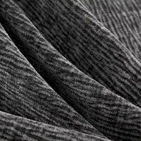 Ensemble de canapé sectionnel d'angle modulaire en chenille noir de 110 po à 7 places avec 2 coussins et pouf, pour salon ou appartement