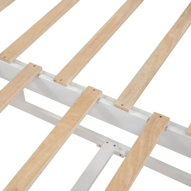 Lit de repos extensible en pin blanc avec 2 tiroirs de rangement