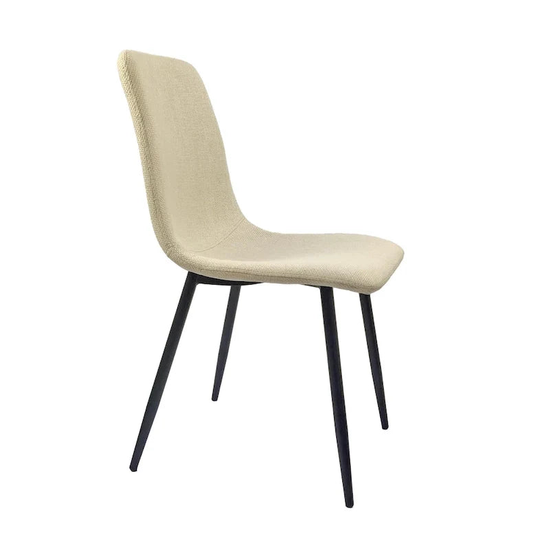 Ensemble de salle à manger 5 pièces en bois naturel et industriel avec 4 chaises, base et pieds en métal