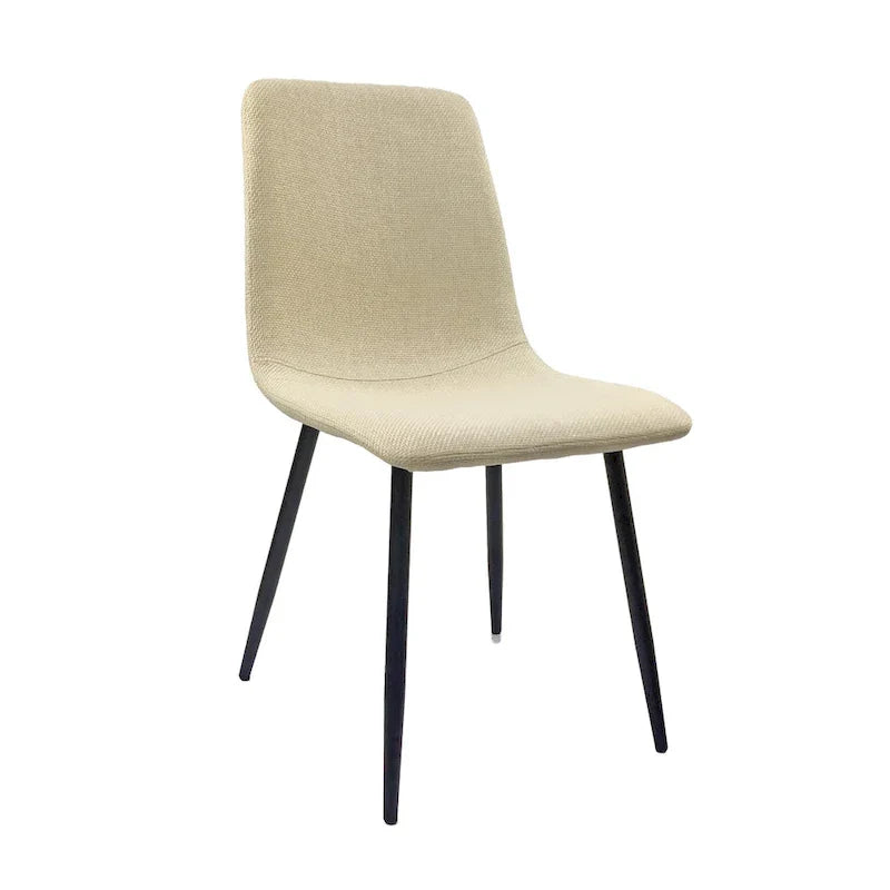 Ensemble de salle à manger 5 pièces en bois naturel et industriel avec 4 chaises, base et pieds en métal