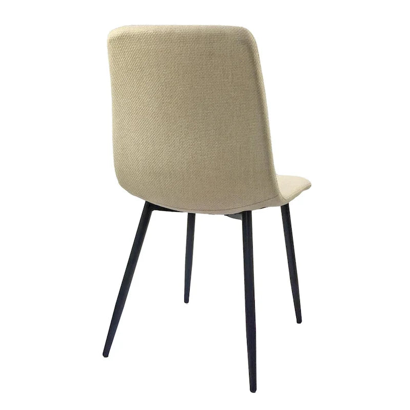 Ensemble de salle à manger 5 pièces en bois naturel et industriel avec 4 chaises, base et pieds en métal