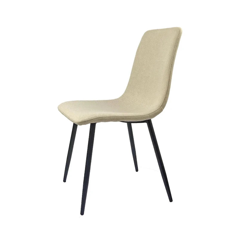 Ensemble de salle à manger 5 pièces en bois naturel et industriel avec 4 chaises, base et pieds en métal