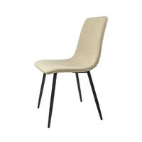 Ensemble de salle à manger 5 pièces en bois naturel et industriel avec 4 chaises, base et pieds en métal