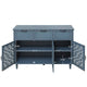 Commode horizontale de style rétro 47.24 avec 3 tiroirs et 3 portes, panneau sculpté pour chambre à coucher, salon