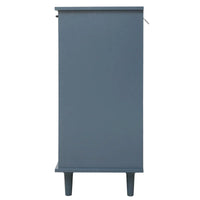 Commode horizontale de style rétro 47.24 avec 3 tiroirs et 3 portes, panneau sculpté pour chambre à coucher, salon