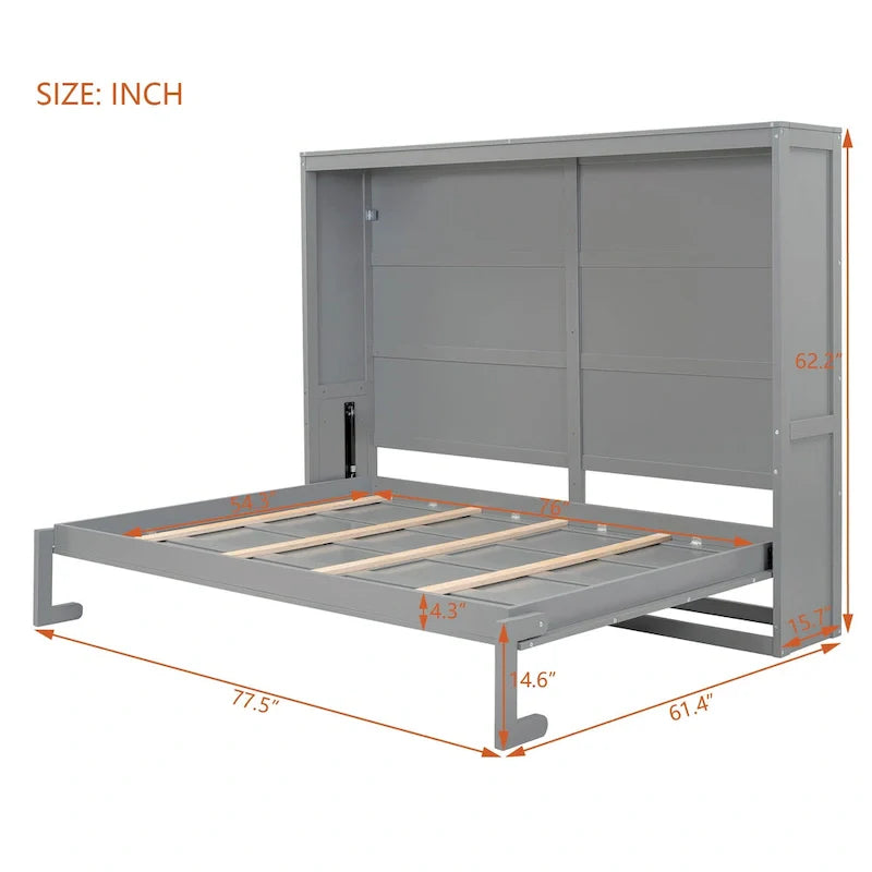 Lit escamotable en bois, gain de place