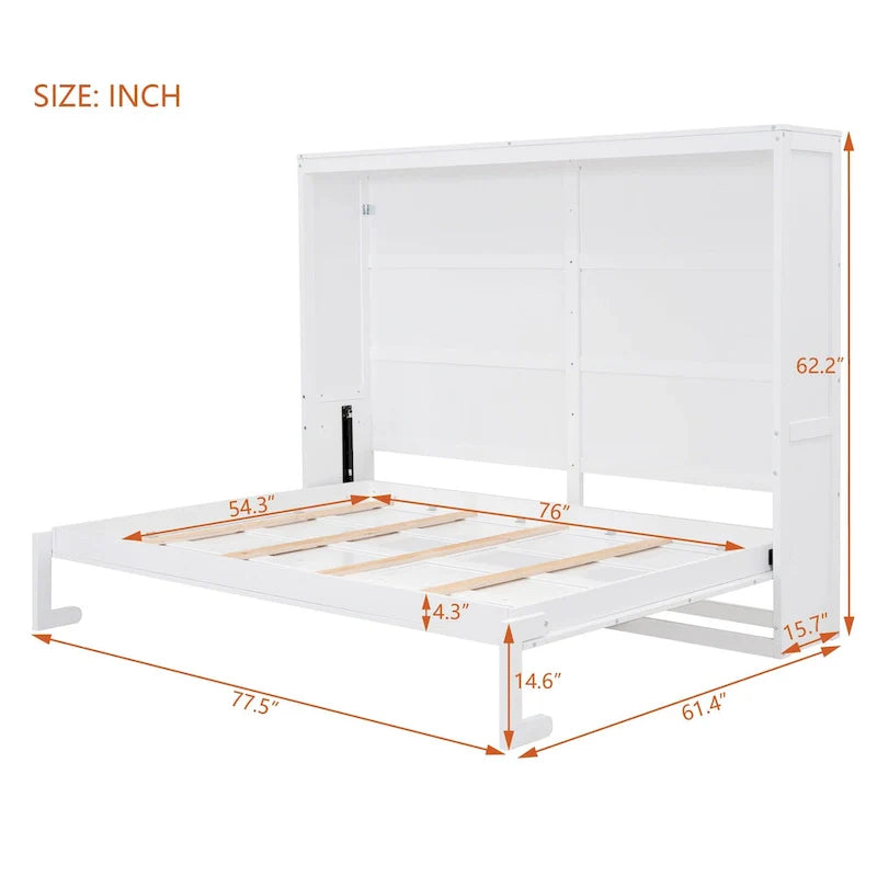 Lit escamotable en bois, gain de place