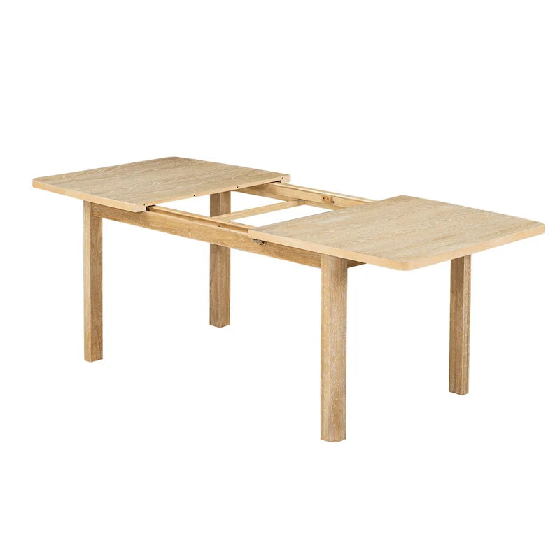 Ensemble de table à manger en bois 7 pièces avec table extensible & 6 chaises