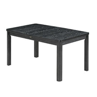 Ensemble de table à manger en bois 7 pièces avec table extensible & 6 chaises