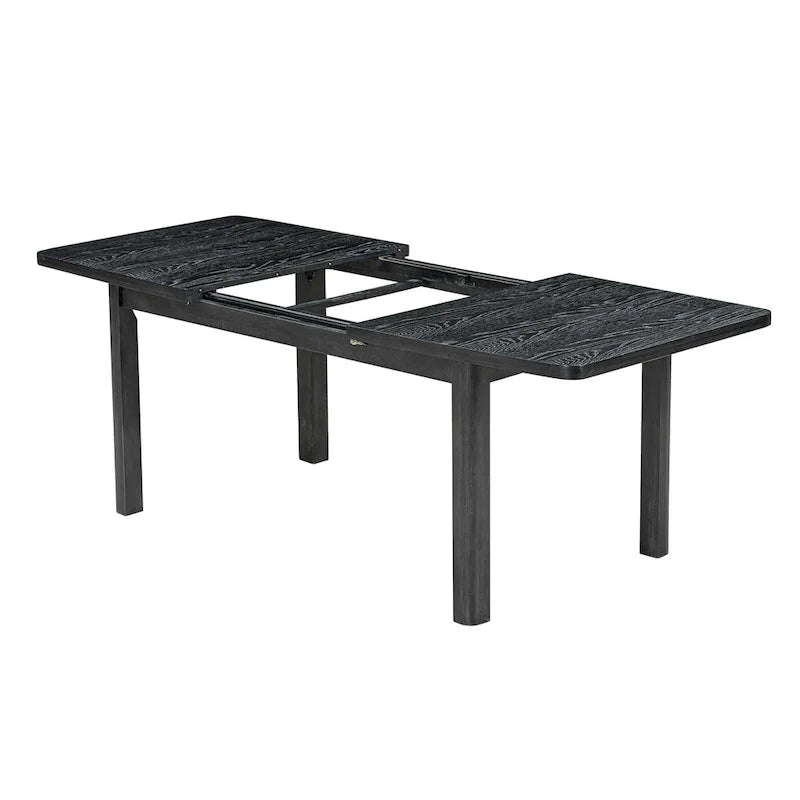 Ensemble de table à manger en bois 7 pièces avec table extensible & 6 chaises