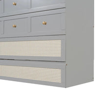 Lit escamotable taille Full gris avec rangement polyvalent et grands tiroirs