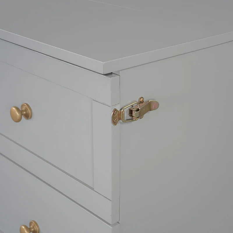 Lit escamotable taille Full gris avec rangement polyvalent et grands tiroirs