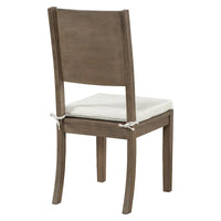 Ensemble de table à manger 6 pièces de style moderne avec 4 chaises à coussins amovibles, étagère de rangement et banc