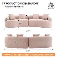 Canapé classique 110 en mousse 4 places avec 4 oreillers pour appartement